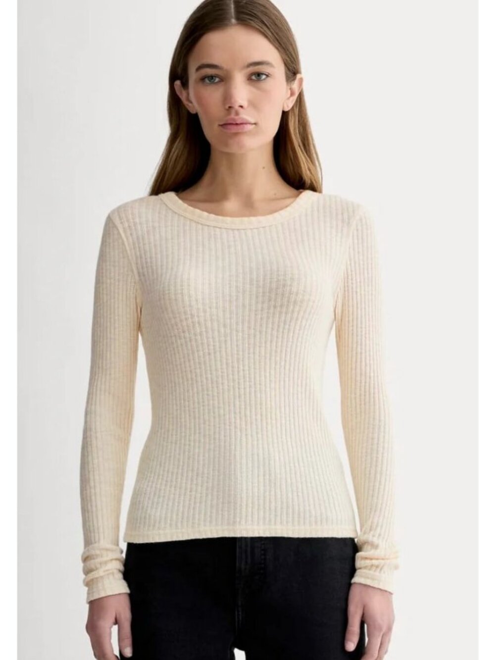 Everlane The Rib Knit Crew Women's Size Medium in Ivory - New With Tags!